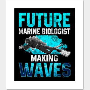 Future Marine Biologist Making Waves Pun Posters and Art